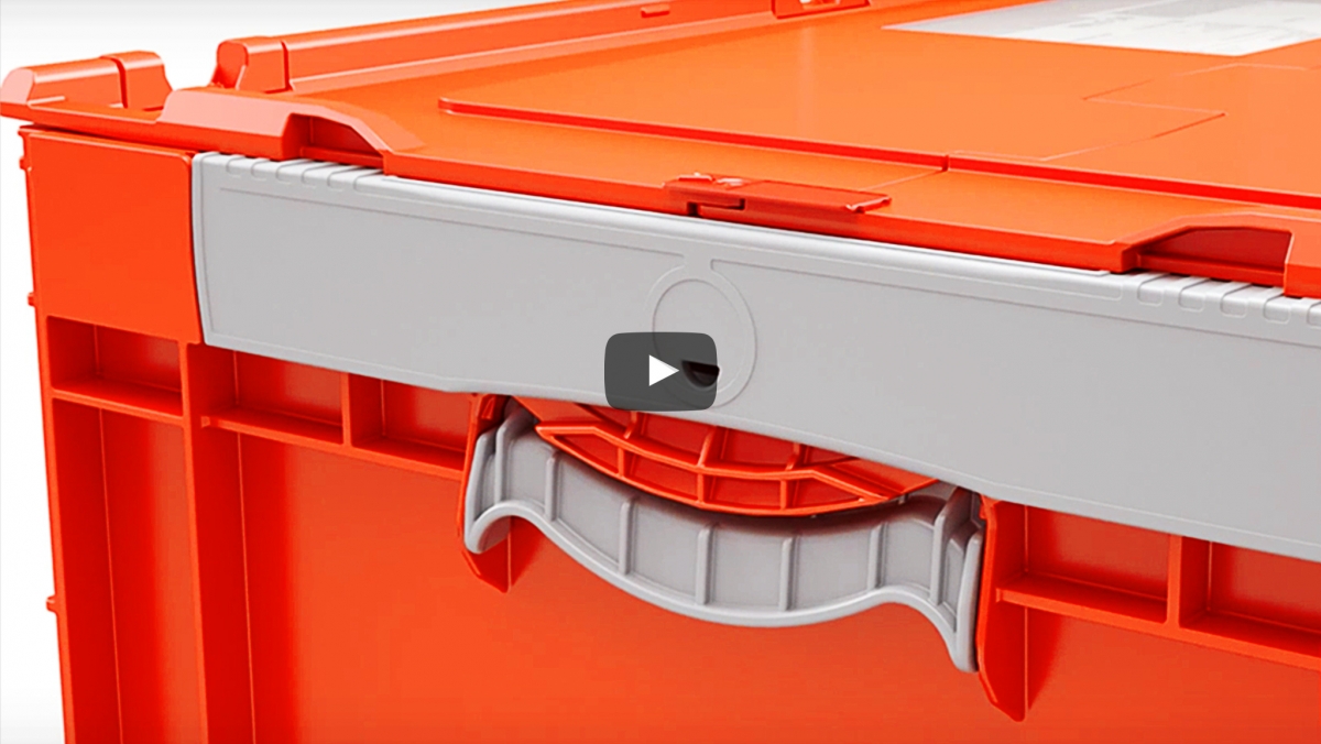 3D-Animation einer Bito Klappbox