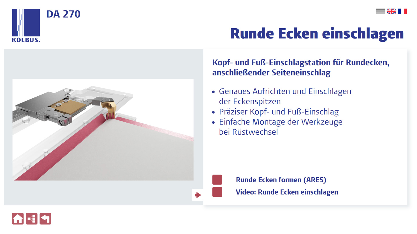 Prozessseite in der Webapp mit 3D Animationen von revis3d